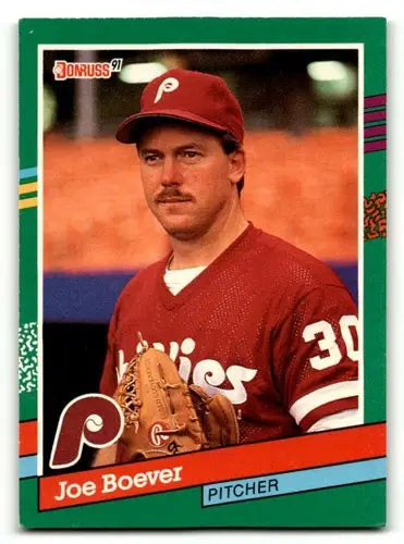 1980s Joe Boever Philadelphia Phillies baseball card from 1991 Donruss series