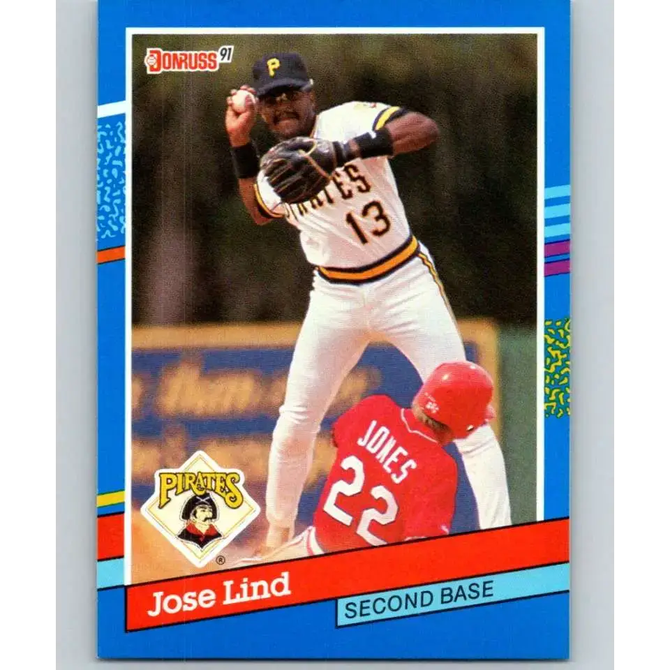1991 Donruss #58 Jose Lind NM-MT Pittsburgh Pirates Baseball Card - Baseball Card Single