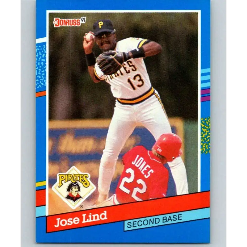 1991 Donruss #58 Jose Lind NM-MT Pittsburgh Pirates Baseball Card - Baseball Card Single