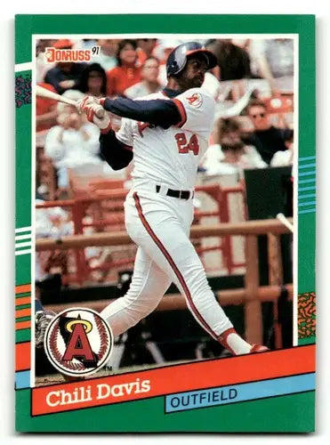 1991 Donruss #580 Chili Davis California Angels Baseball Cards EX/NM ID:57725 - Baseball Card Single