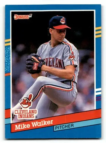1991 Donruss #61 Mike Walker Cleveland Indians Baseball Cards EX/NM ID:57694 - Baseball Card Single