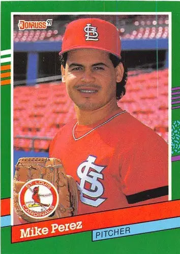 1991 Donruss #615 Mike Perez NM-MT RC Rookie Cardinals - Baseball Card Single