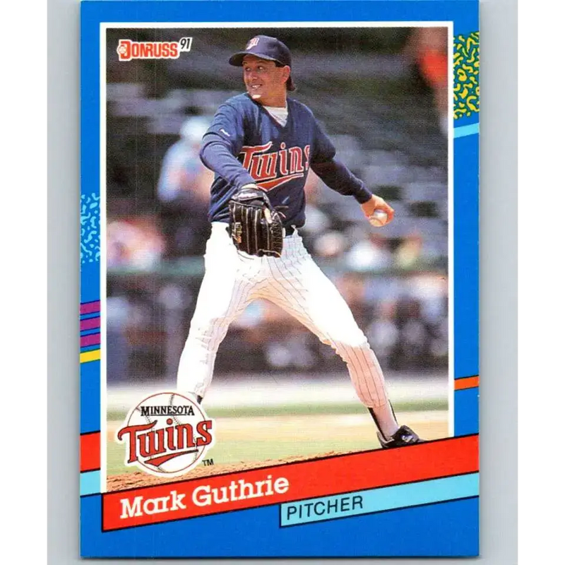 1991 Donruss #64 Mark Guthrie NM-MT Minnesota Twins Baseball Card - Baseball Card Single