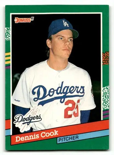 1991 Donruss #657 Dennis Cook Los Angeles Dodgers Baseball Cards EX/ ID:55284 - Baseball Card Single