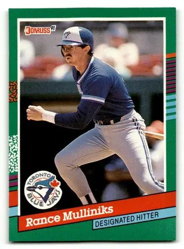 1991 Donruss Rance Mulliniks Toronto Blue Jays baseball card front view