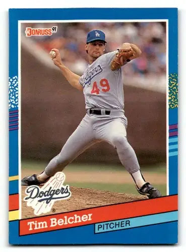 Tim Belcher baseball card from 1991 Donruss Los Angeles Dodgers collection