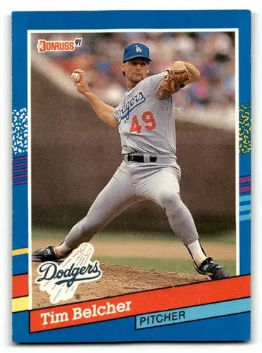 1991 Donruss #70 Tim Belcher Los Angeles Dodgers Baseball Cards EX/N ID:55277 - Baseball Card Single