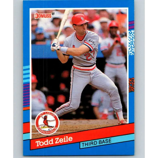 1991 Donruss #71 Todd Zeile NM-MT St. Louis Cardinals Baseball Card - Baseball Card Single