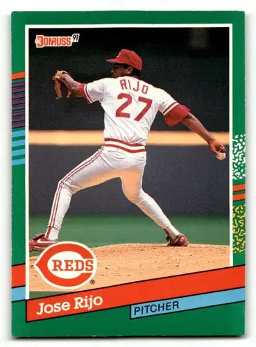 Jose Rijo Cincinnati Reds baseball card from 1991 Donruss EX/NM collectible
