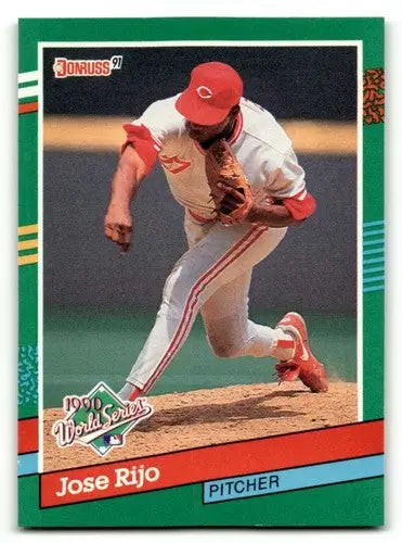 1991 Donruss #742 Jose Rijo Cincinnati Reds Baseball Cards NM Near M ID:61439 - Baseball Card Single