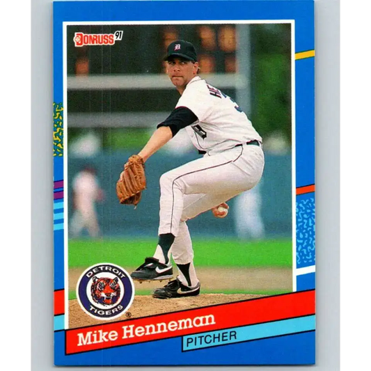 1991 Donruss #76 Mike Henneman NM-MT Detroit Tigers Baseball Card - Baseball Card Single