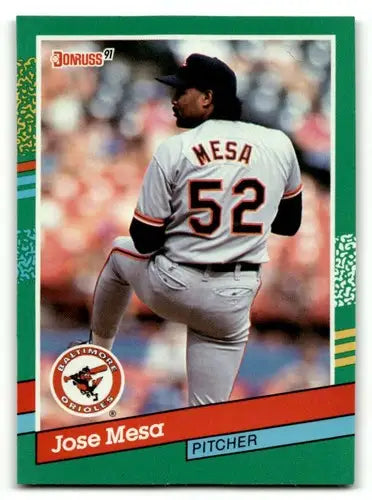1991 Donruss #765 Jose Mesa Baltimore Orioles Baseball Cards NM Near ID:61460 - Baseball Card Single