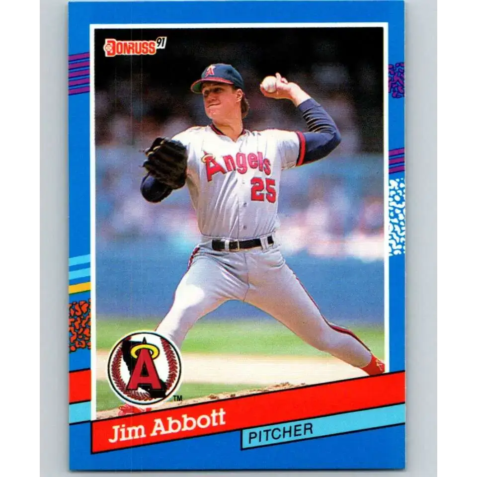 1991 Donruss #78 Jim Abbott NM-MT California Angels Baseball Card - Baseball Card Single