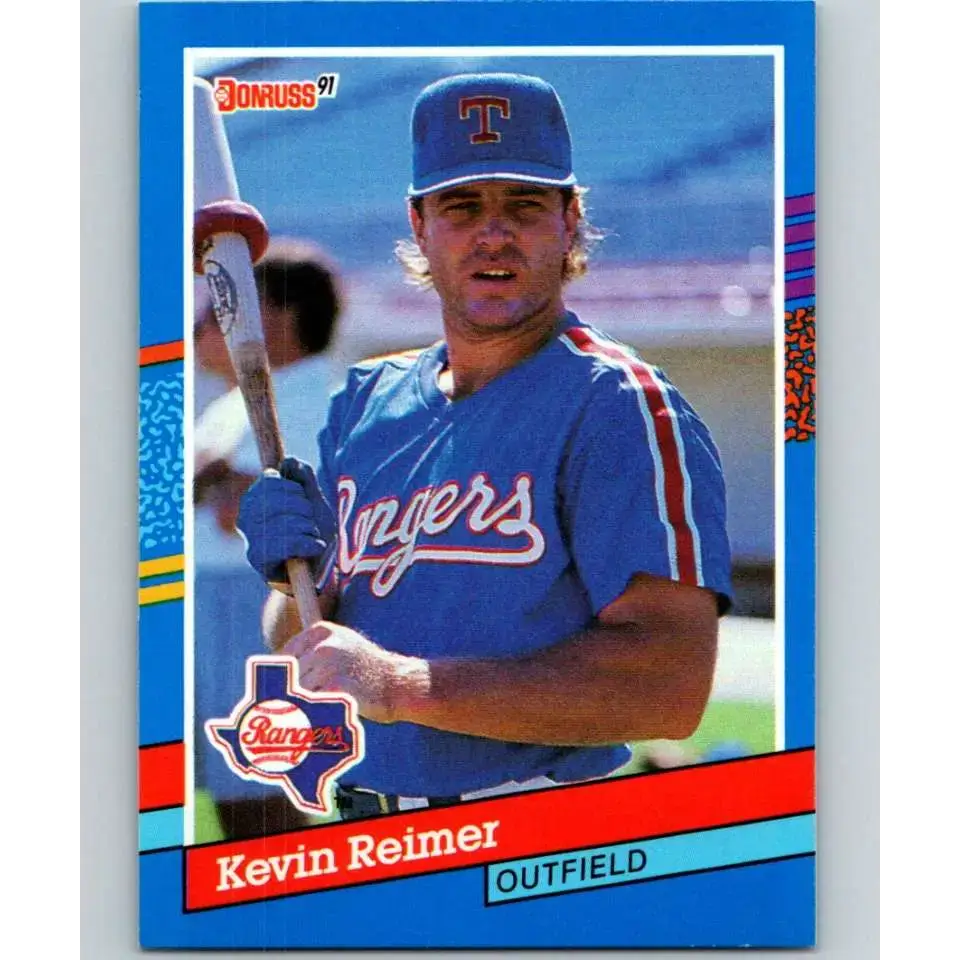 1991 Donruss #80 Kevin Reimer NM-MT Texas Rangers Baseball Card - Baseball Card Single