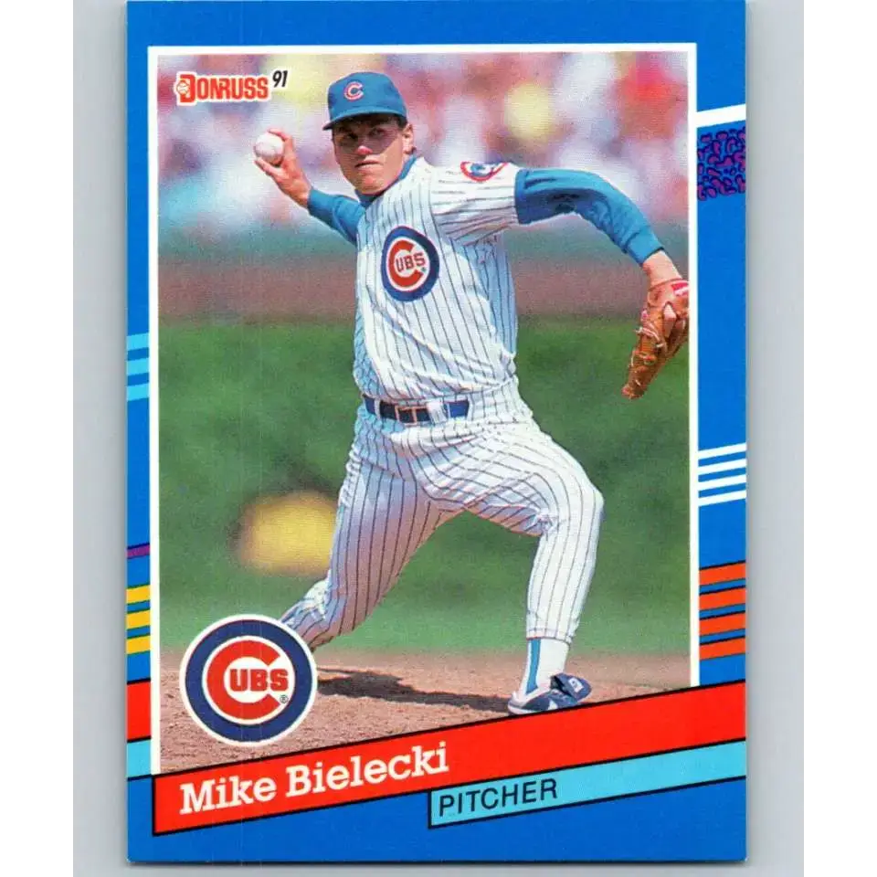 1991 Donruss #87 Mike Bielecki NM-MT Chicago Cubs Baseball Card - Baseball Card Single