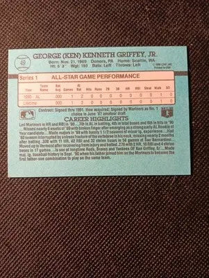1991 Donruss - All-Stars Ken Griffey Jr #49. 3 Purple Stripes. Mariners. NRMT+ - Baseball Card Single