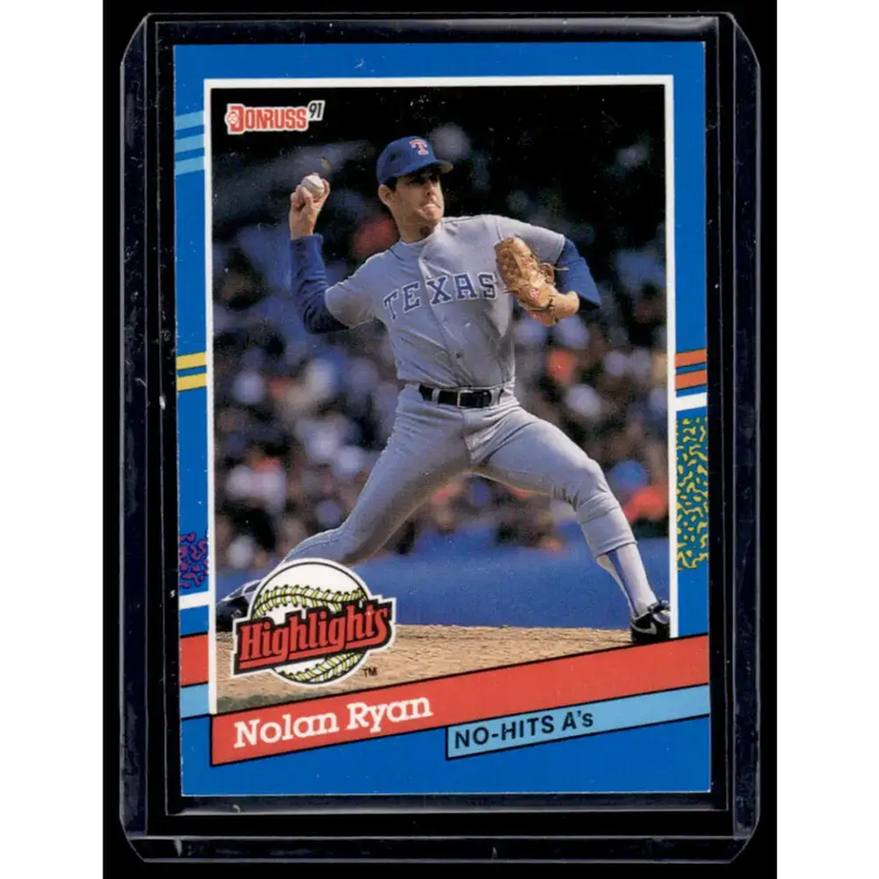 1991 Donruss #BC-3a Nolan Ryan Texas Rangers NM-MT Baseball Card - Baseball Card Single