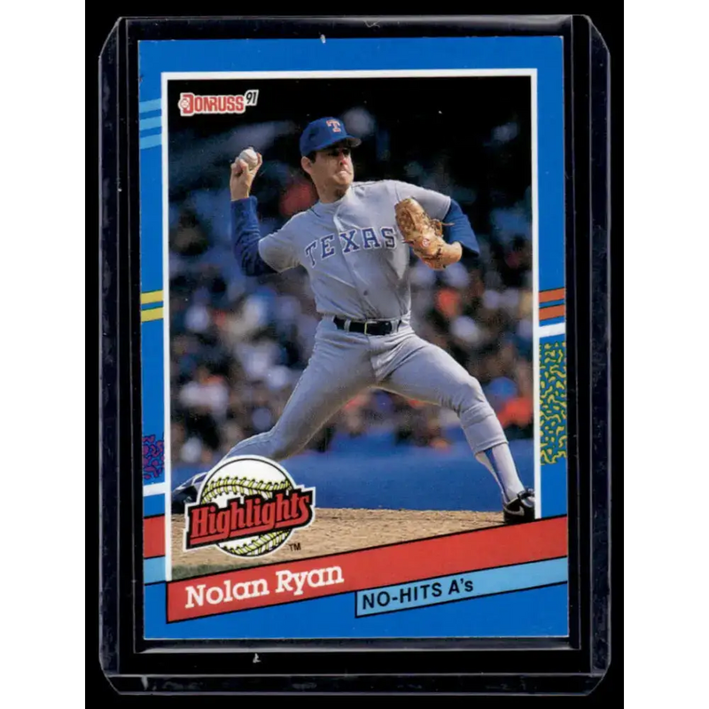 1991 Donruss #BC-3a Nolan Ryan Texas Rangers NM-MT Baseball Card - Baseball Card Single