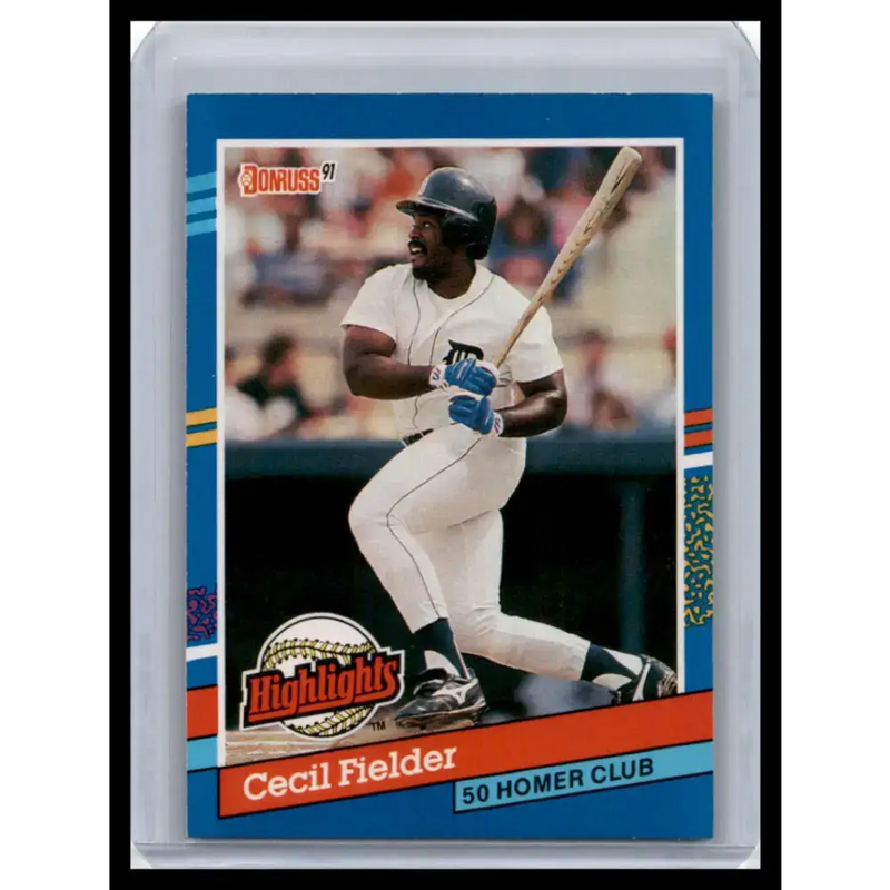 1991 Donruss #BC-5b Cecil Fielder NM-MT Detroit Tigers Baseball Card - Baseball Card Single