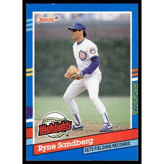 1991 Donruss #BC-7a Ryne Sandberg EX Chicago Cubs Baseball Card - Baseball Card Single