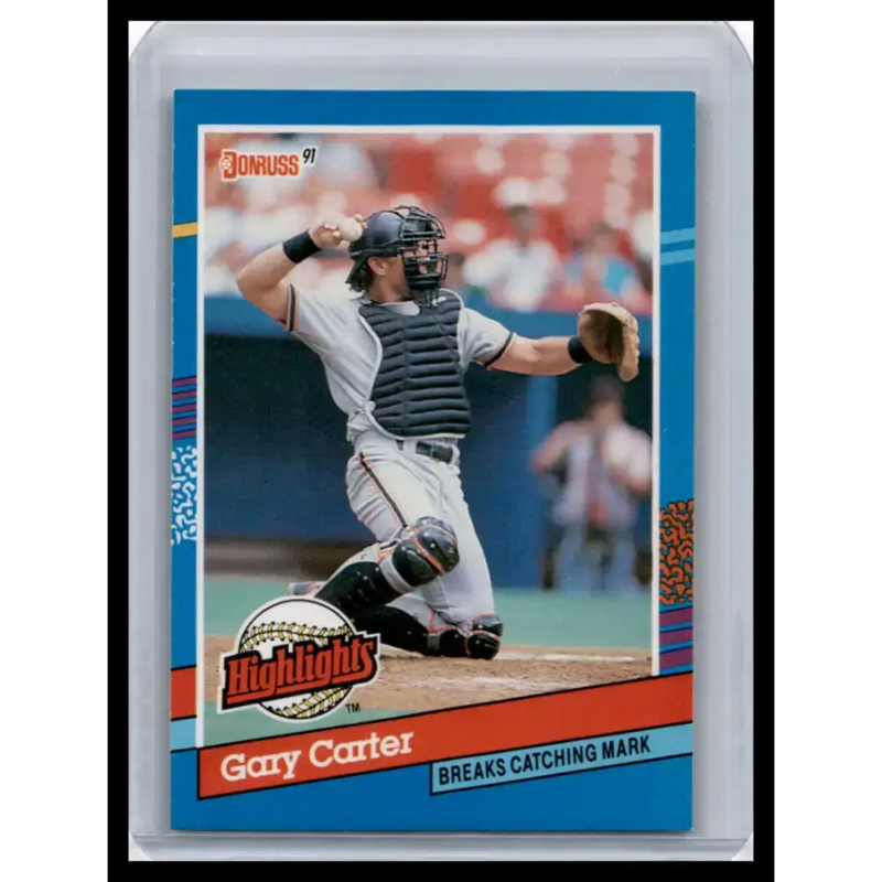 1991 Donruss #BC-8b Gary Carter NM-MT San Francisco Giants Baseball Card - Baseball Card Single
