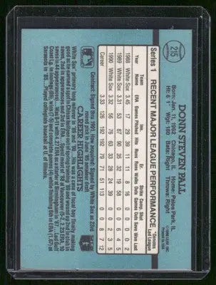 1991 Donruss Donn Pall #275 Baseball - Baseball Card Single
