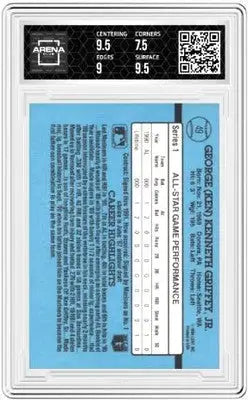 Graded baseball card of George Ken Griffey Jr from Donruss Ken Griffey Arena Club series