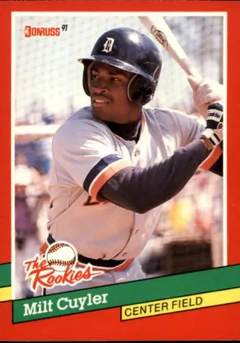 1991 Donruss Rookies Milt Cuyler baseball card with original gloss Tigers NM-MT