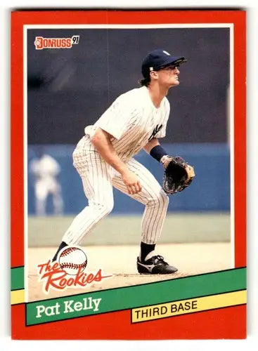 Original gloss Pat Kelly baseball card featuring New York Yankees from 1991 Donruss The Rookies