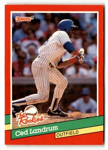 Ced Landrum baseball card with original gloss from 1991 Donruss The Rookies NRMT-MT