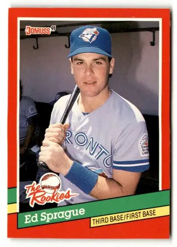 Ed Sprague Toronto Blue Jays baseball card from 1991 Donruss The Rookies series