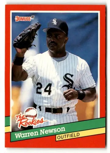 Original gloss Warren Newson baseball card featuring Warren Newson Chicago White Sox player