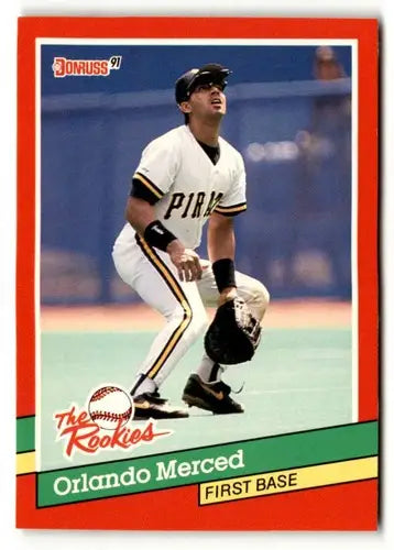 Orlando Merced Pittsburgh baseball card from 1991 Donruss The Rookies collection
