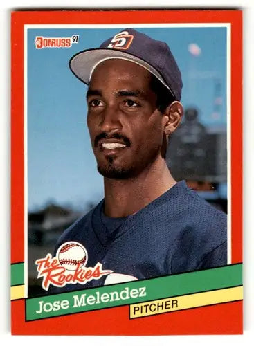 Jose Melendez San Diego Padres baseball card from 1991 Donruss The Rookies
