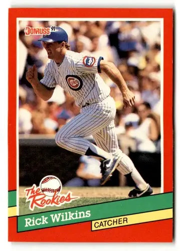 Original gloss Rick Wilkins Chicago Cubs baseball card from 1991 Donruss The Rookies