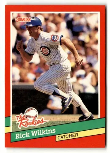 Rick Wilkins baseball card with original gloss from 1991 Donruss The Rookies
