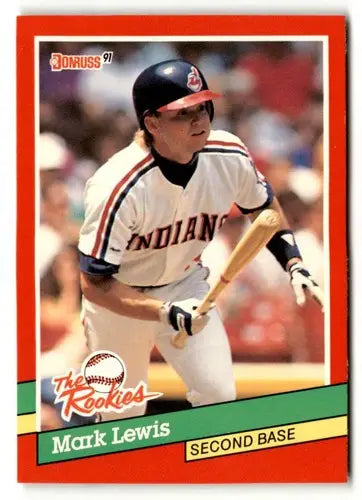 Original gloss Mark Lewis Cleveland baseball card from 1991 Donruss The Rookies