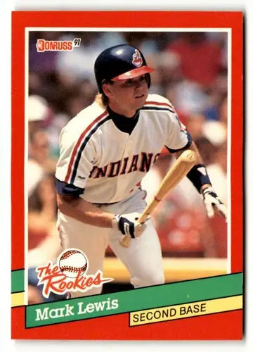 Original gloss Mark Lewis baseball card from 1991 Donruss The Rookies #42
