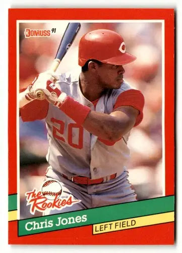 Original gloss Chris Jones baseball card 1991 Donruss The Rookies NRMT-MT