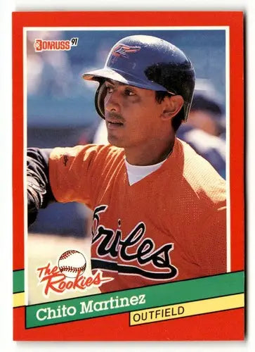 Chito Martinez 1991 Donruss The Rookies baseball card with original gloss and simply Sandoval