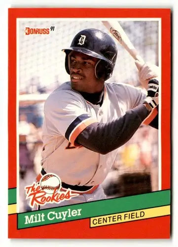 Original gloss Milt Cuyler baseball card from 1991 Donruss The Rookies Series