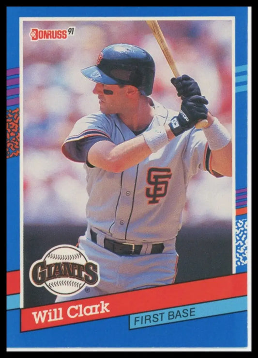 1991 Donruss Will Clark 86 San Francisco Giants NM - Baseball Card Single