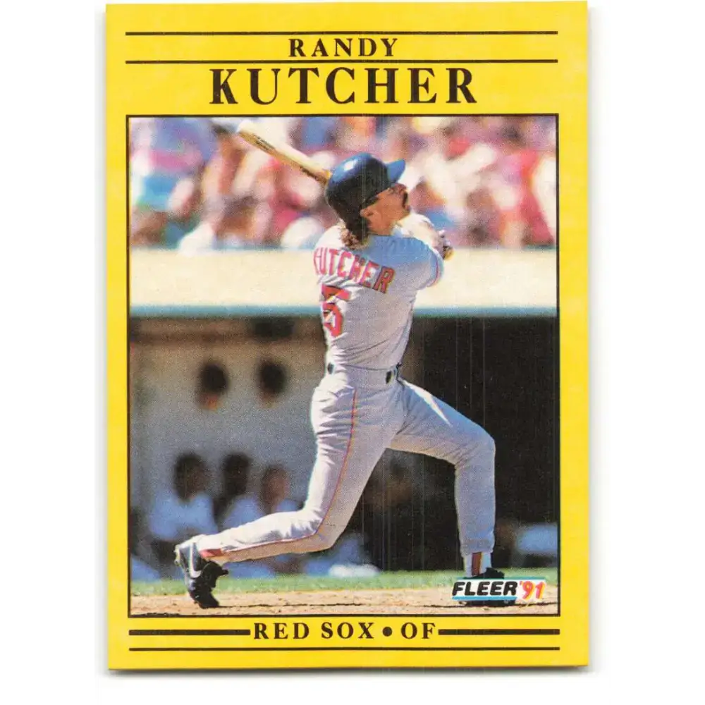 1991 Fleer #100 Randy Kutcher NM-MT Boston Red Sox Baseball Card - Baseball Card Single
