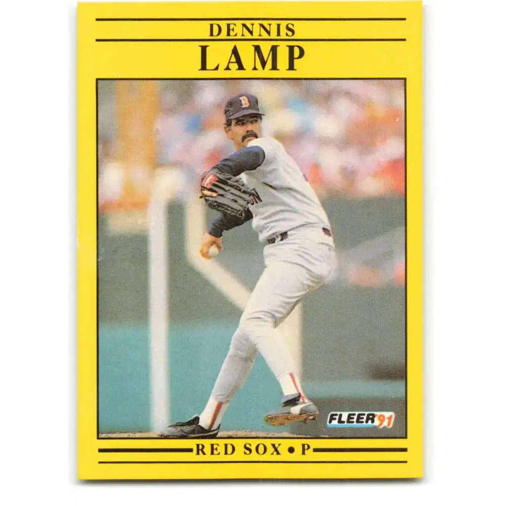 1991 Fleer #101 Dennis Lamp NM-MT Boston Red Sox Baseball Card - Baseball Card Single