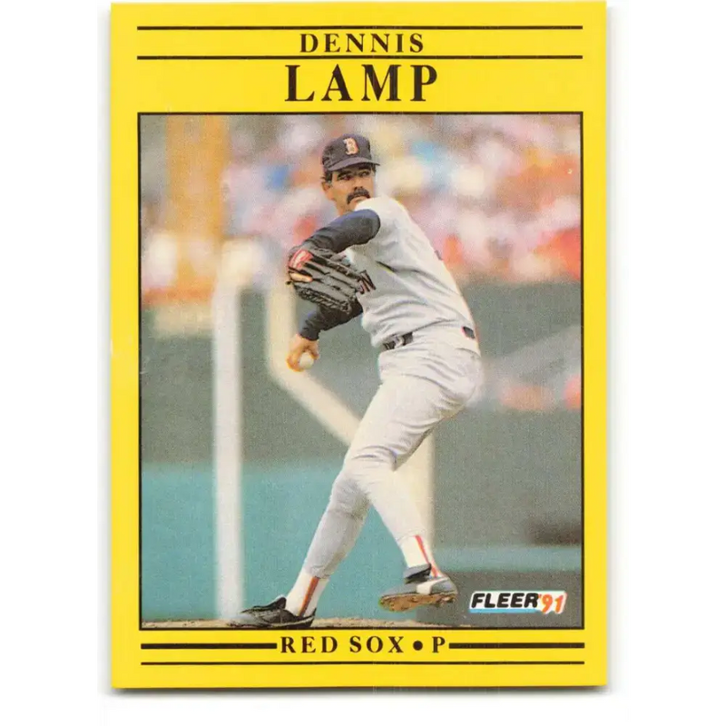 1991 Fleer #101 Dennis Lamp NM-MT Boston Red Sox Baseball Card - Baseball Card Single