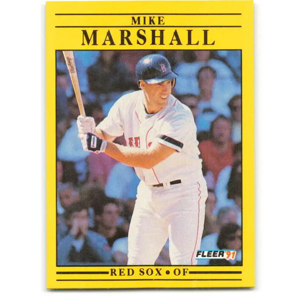 1991 Fleer #102 Mike Marshall NM-MT Boston Red Sox Baseball Card - Baseball Card Single