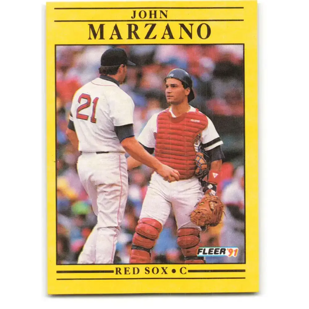 1991 Fleer #103 John Marzano NM-MT Boston Red Sox Baseball Card - Baseball Card Single