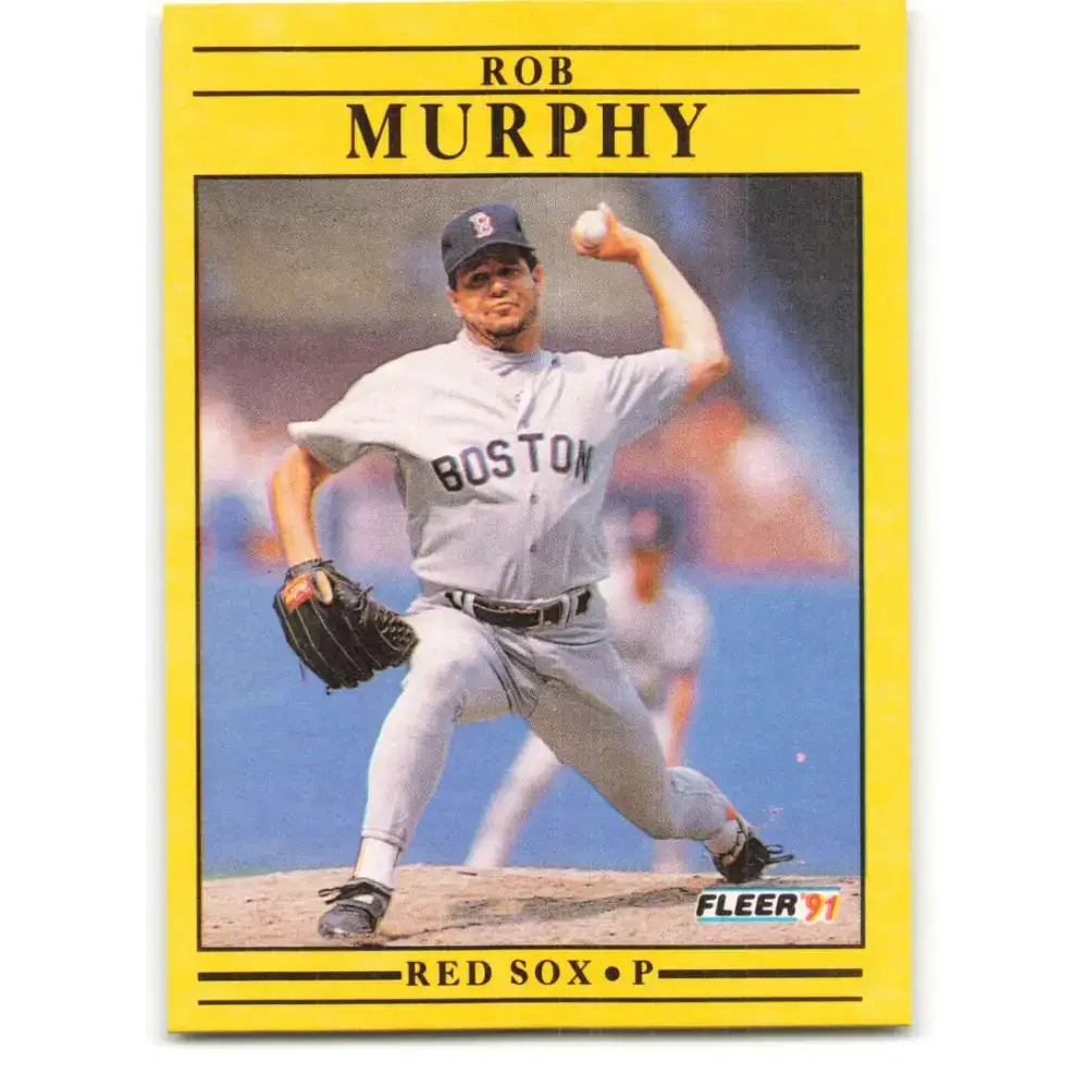1991 Fleer #104 Rob Murphy NM-MT Boston Red Sox Baseball Card - Baseball Card Single