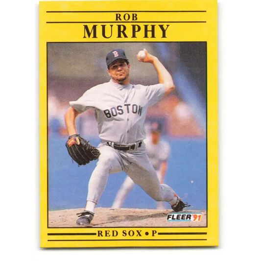 1991 Fleer #104 Rob Murphy NM-MT Boston Red Sox Baseball Card - Baseball Card Single