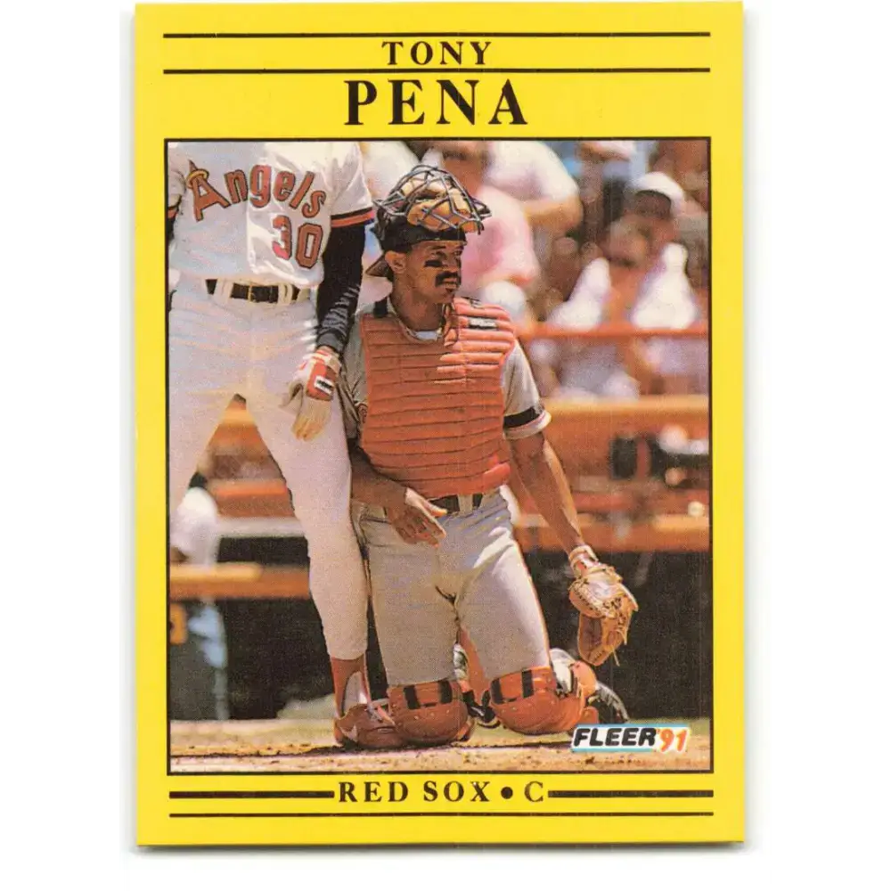 1991 Fleer #106 Tony Pena NM-MT Boston Red Sox Baseball Card - Baseball Card Single